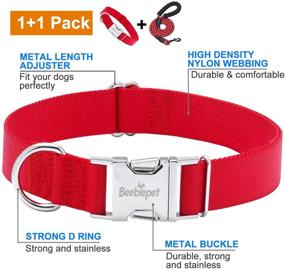 img 3 attached to Beebiepet Classic Dog Collar: Strong Metal Buckle Adjustable Collar for all Dogs Sizes