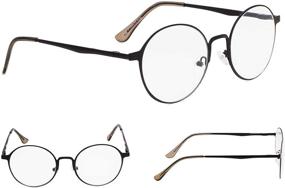 img 2 attached to 👓 Stylish 4-Pack Round Reading Glasses for Women - Retro Readers Set