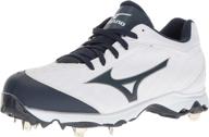 👟 powerful performance: mizuno 9 spike advanced softball white red women's athletic shoes logo