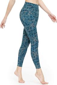 img 4 attached to Ponamfo Waisted Workout Leggings Control Sports & Fitness for Team Sports