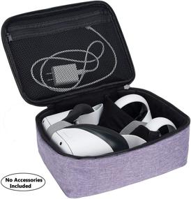 img 4 attached to 🎒 KISLANE Purple Carrying Case for Oculus Quest 2 VR - Travel & Home Storage Solution