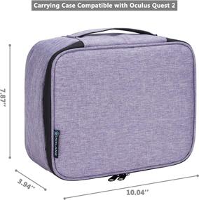 img 1 attached to 🎒 KISLANE Purple Carrying Case for Oculus Quest 2 VR - Travel & Home Storage Solution