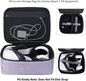 img 3 attached to 🎒 KISLANE Purple Carrying Case for Oculus Quest 2 VR - Travel & Home Storage Solution