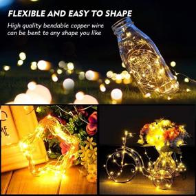 img 1 attached to YOZATIA 2 Pack 33ft 100 LED Fairy Lights, Battery Operated String Lights, Waterproof Twinkle String Lights, Copper Wire Firefly Lights with Remote Control Timer, Warm White - Enhanced SEO