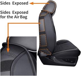 img 1 attached to Aierxuan Customized For Chevrolet Chevy Silverado GMC Sierra Car Seat Covers Front Pair With Waterproof Faux Leather 2007-20211500/2500/3500HD Crew Interior Accessories