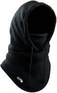 🧣 ultimate thermal retention: windproof balaclava fleece hood for skiing, moisture wicking & performance design - black, one size logo