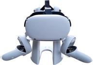 🔌 tne vr stand: convenient organizer for oculus quest 2/quest and rift s systems (white) logo