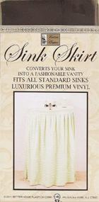 img 2 attached to 🚿 Brown Water Repellent Vinyl Sink Skirt Bath Vanity Cover - Luxuriously Designed, Better Home Premium