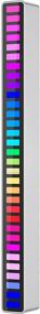 img 4 attached to 🎶 RGB Bar LED Дисплей: 32-битный световой индикатор уровня музыки с управлением голосом, аудио спектром, ритмическим световым импульсом и красочным сигналом.