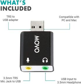img 3 attached to 🎧 Movo USB-AC 3.5mm TRS Microphone to USB 2.0 Stereo Audio Adapter - Enhance PC and Mac Sound Experience!