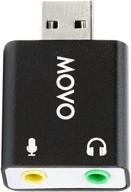🎧 movo usb-ac 3.5mm trs microphone to usb 2.0 stereo audio adapter - enhance pc and mac sound experience! logo
