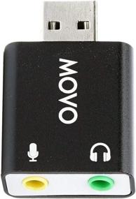 img 4 attached to 🎧 Movo USB-AC 3.5mm TRS Microphone to USB 2.0 Stereo Audio Adapter - Enhance PC and Mac Sound Experience!