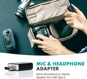 img 2 attached to 🎧 Movo USB-AC 3.5mm TRS Microphone to USB 2.0 Stereo Audio Adapter - Enhance PC and Mac Sound Experience!