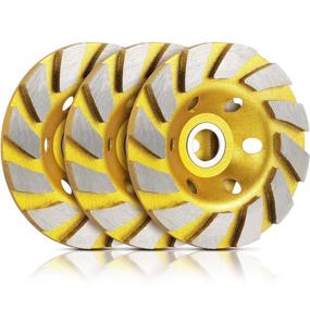 img 4 attached to 🛠️ Yellow Turbo Row Diamond Grinding Cup Wheel Disc for Concrete Sanding: Walls, Floors, Granite, Marble, Masonry