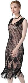 img 2 attached to 💃 Женская одежда и платья Gatsby Cocktail Sequin Flapper от PrettyGuide