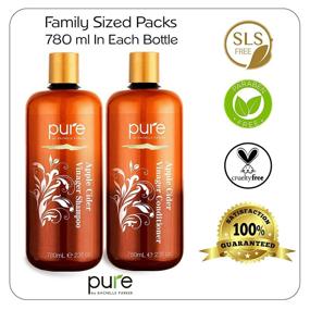 img 3 attached to 🍏 Sulfate-Free Apple Cider Vinegar Shampoo and Conditioner Set for Damaged and Oily Hair. Combo Pack to Reduce Dandruff, Frizz, and Split Ends.