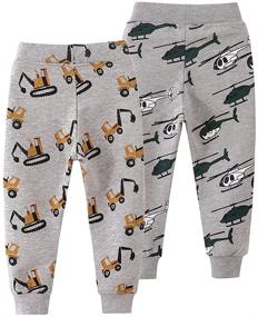 img 3 attached to AQEACARMON Toddler Dinosaur Drawstring Sweatpants Boys' Clothing in Pants