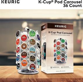 img 1 attached to ☕ Keurig Хранение карусель: удобный серебряный органайзер для кофейных капсул 36 K-Cup