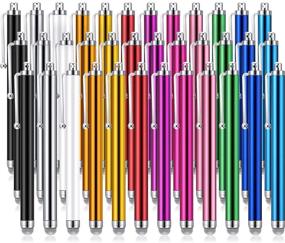 img 4 attached to 🖊️ 36-Piece Fiber Tip Stylus Pens Series for Universal Touch Screen Devices - Compatible with iPhone, iPad, Tablets (12 Vibrant Colors)