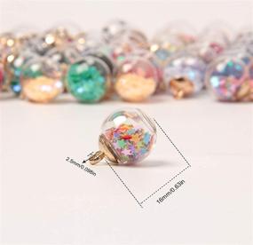 img 2 attached to 🌈 50 Pieces Colorful Glass Charms with Star Pendant for DIY Craft Jewelry Making - HAPY SHOP 16mm Crystal Glass Ball Craft Accessory