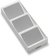 🌶️ madesmart basic spice drawer organizer - white , basic collection , 3-compartments , kitchen organizer , non-slip lining , bpa-free logo