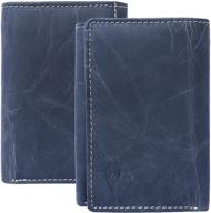 premium genuine leather trifold pocket men's accessory logo