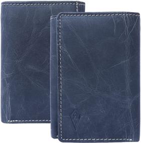 img 4 attached to Premium Genuine Leather Trifold Pocket Men's Accessory