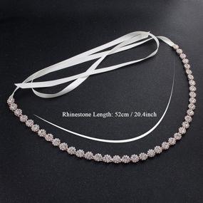 img 2 attached to Enhance Your Bridal Look with AWAYTR Rhinestone Belt - Perfect Sash Accessory for Wedding Dresses and Prom Gowns