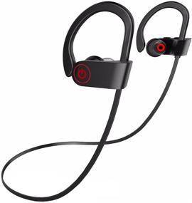 img 4 attached to 🎧 Oconee Bluetooth Headphones: Sweatproof Wireless Headphones with Mic, Noise Cancellation – Black