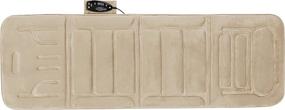 img 2 attached to 🛏️ Enhanced Comfort Plush Mat with Heat, 10-Motor Massage and Extra Foam - Beige