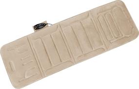 img 4 attached to 🛏️ Enhanced Comfort Plush Mat with Heat, 10-Motor Massage and Extra Foam - Beige