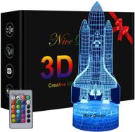 rocket 3d illusion lamp night light for kids: perfect space gift for boys - ideal rocket toys for boys age 5-10 логотип