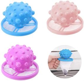 img 4 attached to 🧲 Ultimate Hair Catcher: Reusable Floating Lint Traps for Washing Machines - Prevent Clogged Drains and Protect Your Clothes (Blue Grey Pink)