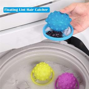 img 3 attached to 🧲 Ultimate Hair Catcher: Reusable Floating Lint Traps for Washing Machines - Prevent Clogged Drains and Protect Your Clothes (Blue Grey Pink)