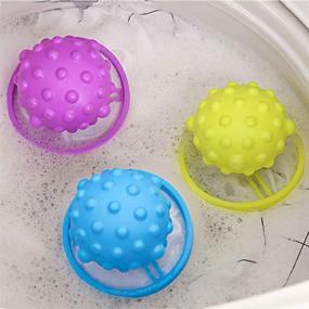 img 1 attached to 🧲 Ultimate Hair Catcher: Reusable Floating Lint Traps for Washing Machines - Prevent Clogged Drains and Protect Your Clothes (Blue Grey Pink)