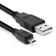 📷 usb camera transfer data sync cable cord for sony cybershot cyber-shot dsch200, dsch300, dscw370, dscw830, dsc-h200, dsc-h300, dsc-w370, dsc-w800, dsc-w830 - black logo