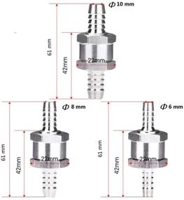 img 3 attached to 🛠️ [2 Packs] BOYISEN 6mm 1/4'' Aluminium Non-return One Way Check Valve for Petrol Diesel Oil (6mm/1/4'')