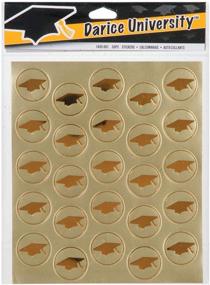 img 1 attached to 🎓 Darice DIY Crafts University Graduation Hat Stickers Gold Foil – Bulk Buy 3-pack (450 pcs total) – 1405-961