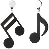 🎵 diyanmmy elegant punk style acrylic music note dangle drop earrings for women – fashionable hip hop musical jewelry gift logo