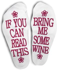 img 3 attached to Wine Gifts for Women - Vinakas Christmas Stocking Stuffers. If You Can Read This Bring Me Some Wine. Gag Gifts for Women Wine Lovers. High-Quality Cotton, One Size Fits Most.