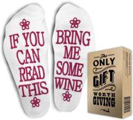 wine gifts for women - vinakas christmas stocking stuffers. if you can read this bring me some wine. gag gifts for women wine lovers. high-quality cotton, one size fits most. логотип