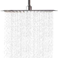 lordear 12 inch rainfall shower head: ultra 🚿 thin stainless steel chrome finish for full body coverage logo