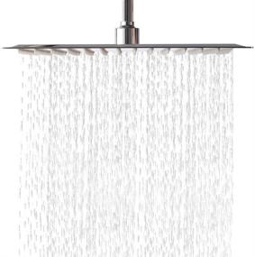 img 4 attached to Lordear 12 Inch Rainfall Shower Head: Ultra 🚿 Thin Stainless Steel Chrome Finish for Full Body Coverage