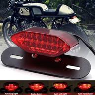 motorcycle led tail light with brake & turn signals, compatible with sportster 883 street bikes, dirt bikes, choppers - red logo