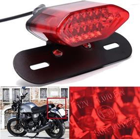 img 3 attached to Motorcycle LED Tail Light with Brake & Turn Signals, Compatible with Sportster 883 Street Bikes, Dirt Bikes, Choppers - Red