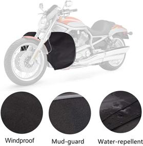 img 3 attached to 🏍️ Premium Soft Lowers Chaps Engine Guard Cover Leg Warmer for Harley Touring Models 1980-2020 - SIZE: 385mm X 425mm