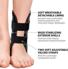 img 1 attached to 🦶 ORTONYX Stabilizer Stabilizing Stirrup Splint: Superior Support for Ankles