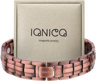 браслет ionico copper magnetic: эффективное лечение стресса и боли для мужчин и женщин, передовая альтернативная медицина для давления крови и кровообращения, улучшение баланса и силы. логотип