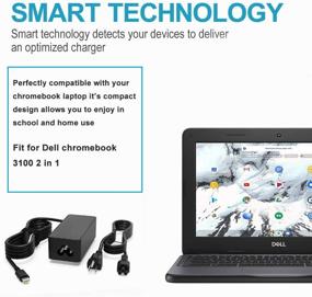 img 3 attached to 💻 Replacement USB Type C Charger for Dell Chromebook 3100 2-in-1 P29T P28T - AC Power Supply Adapter Cord for School Laptops