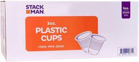 img 2 attached to 🥤 Case of 2,500 – 3 oz. Disposable Clear Plastic Cups, 100 Count Packages: The Ideal Solution for Events and Businesses